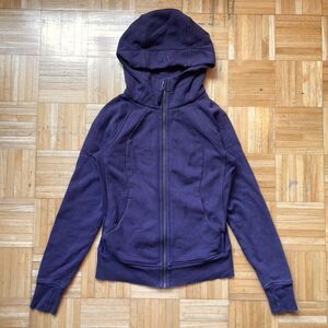 Lululemon Scuba Hoodie Women Size 6 Purple Full Zip Sweatshirt Warm Thick